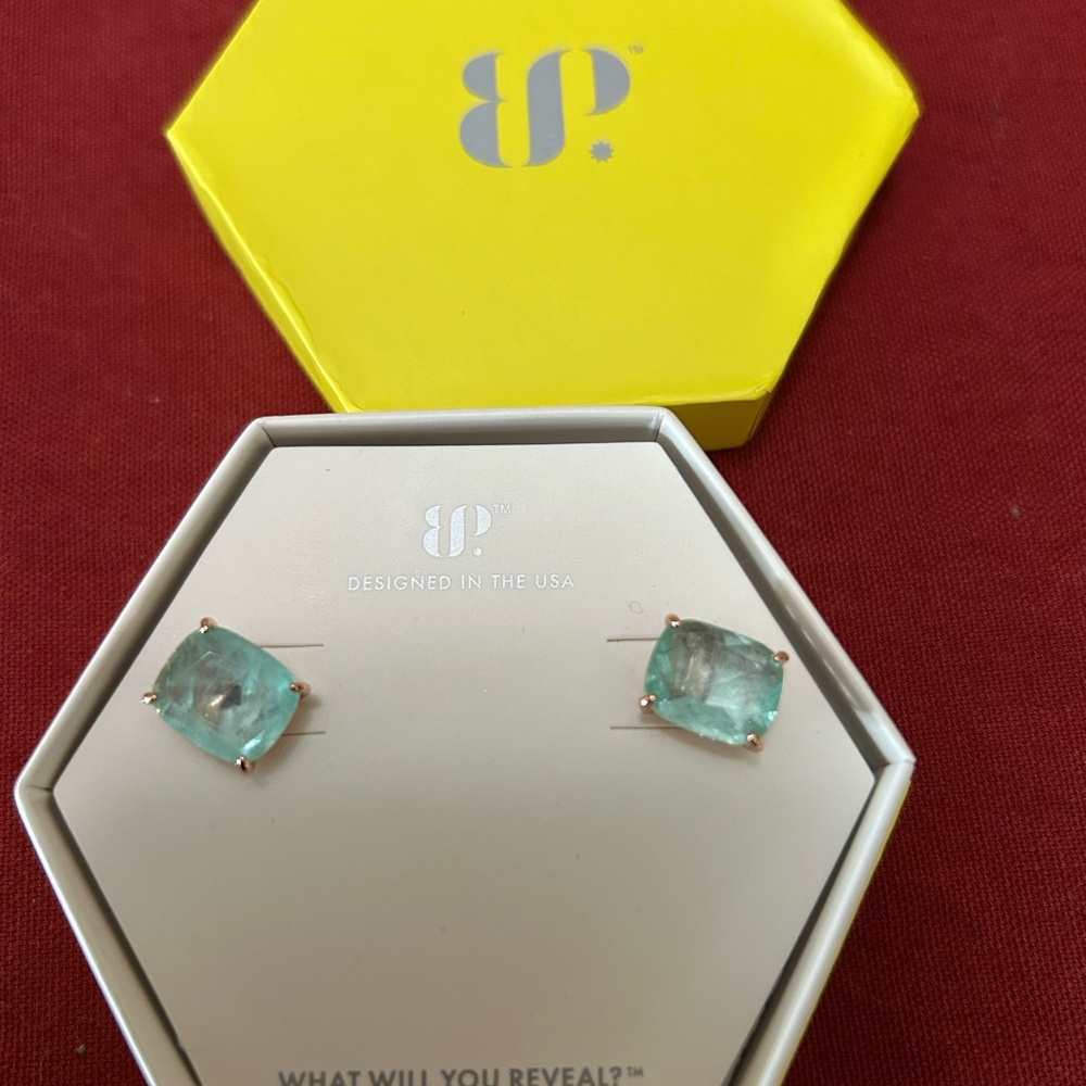 Elegant Blue Stud Earrings